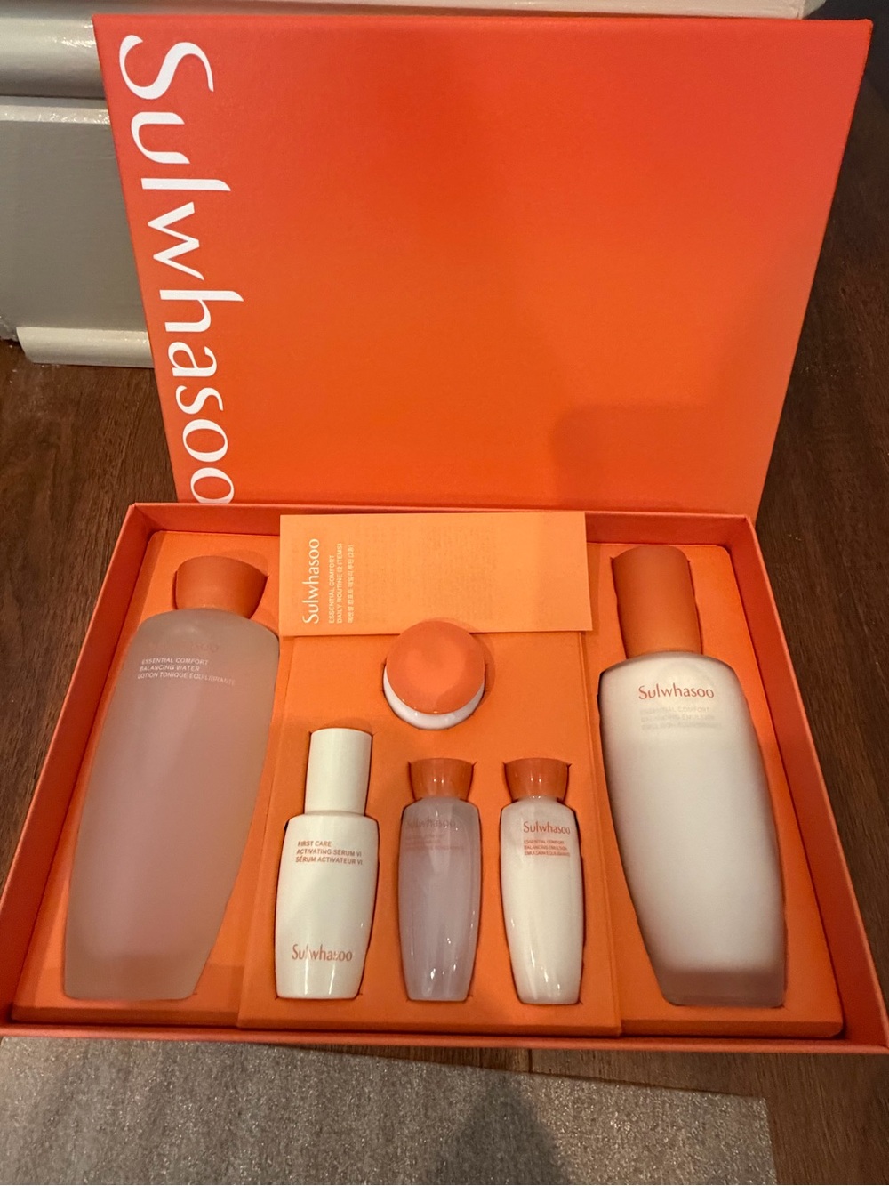 Sulwhasoo Skincare Set in Vibrant Orange Gift Box
